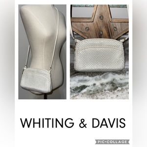 Vintage Whiting and Davis White Mesh Crossbody